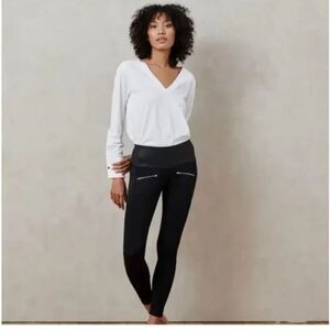 ADAY | Throw it Higher Black Zipper Leggings | M